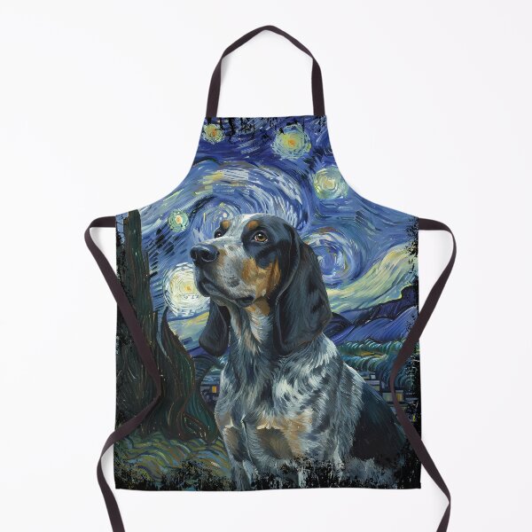 Item preview, Bluetick coonhound in the nigth with star and moon, impressionism, famous painting, Starry Night Style Van Gogh painting bluetick coonhound Lover designed and sold by Collagedream.