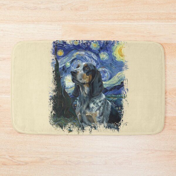 Item preview, Bluetick coonhound in the nigth with star and moon, impressionism, famous painting, Starry Night Style Van Gogh painting bluetick coonhound Lover designed and sold by Collagedream.