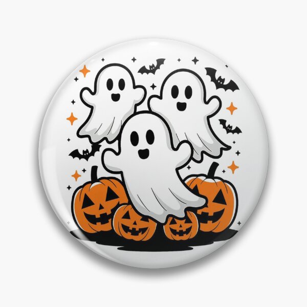 Aperçu de l'œuvre Festif Joyeux Fantôme Halloween Fantômes Effrayants Citrouilles Mignon Halloween Fête Conception créée et vendue par Lineesh Kumar.