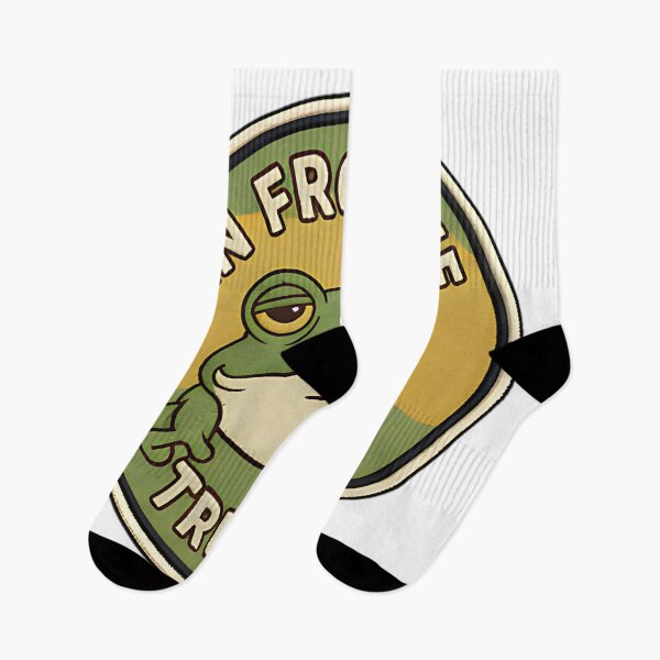 Item preview, In Frog We Trust funny frog design amphibian humor retro vintage meme art designed and sold by ArtDesignTp.