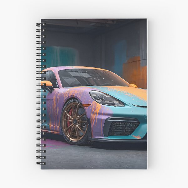 Item preview, Porsche 718 Cayman GT4 Pop Art Painting Print designed and sold by AutoPopStudio.