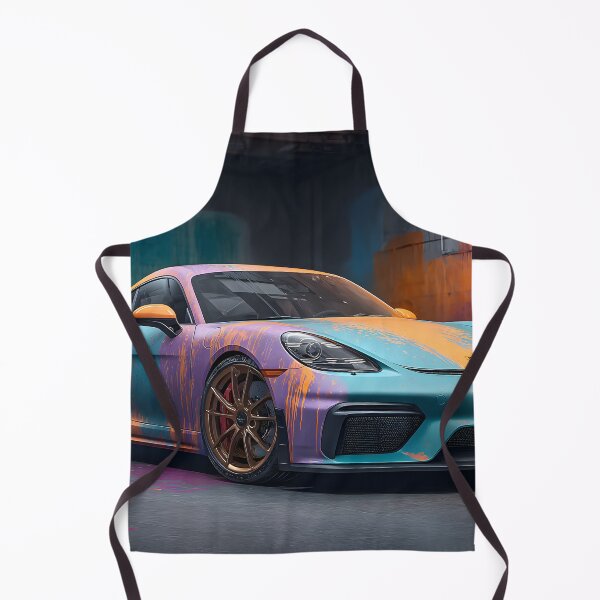 Item preview, Porsche 718 Cayman GT4 Pop Art Painting Print designed and sold by AutoPopStudio.
