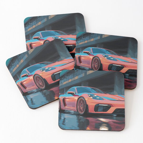 Item preview, Porsche 718 Cayman GT4 Wall Art for Supercar Fans designed and sold by AutoPopStudio.