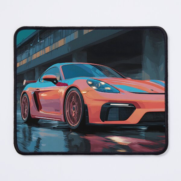 Item preview, Porsche 718 Cayman GT4 Wall Art for Supercar Fans designed and sold by AutoPopStudio.