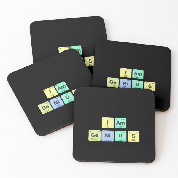 Item preview, I am genius,  Periodic Table Elements, Personalized Chemistry Design, Science Gift for Nerds & Students designed and sold by chipmuckdesignn.