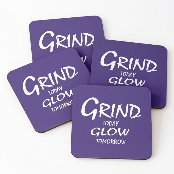 Item preview, Grind Today, Glow Tomorrow – Hustle & Success Mindset Quote Design designed and sold by ArtNestVerse.