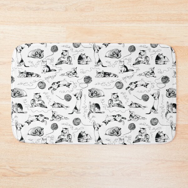 Item preview, Squiggle Cats Pattern designed and sold by Hide&Quill.