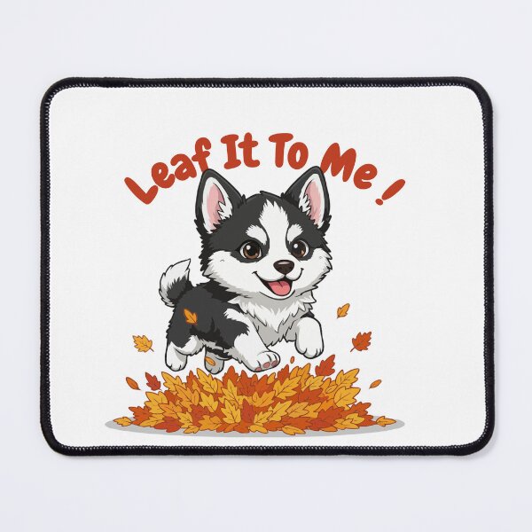 Item preview, Leaf It To Me Eurohound Dog Running in Fall Leaves Cute Autumn designed and sold by The Real Life Symphony.
