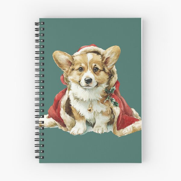 Item preview, Welsh corgi dog wearing his Santa Christmas cloak designed and sold by SusanAlisonArt.