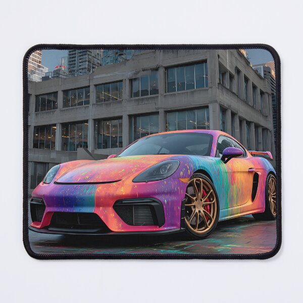 Item preview, Porsche 718 Cayman GT4 Illustration Pop Art Décor designed and sold by AutoPopStudio.