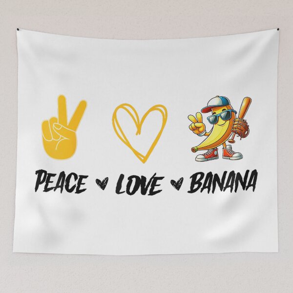 Item preview, Peace Love Banana For Fruit Lover Vegan designed and sold by TheresaAChase05.