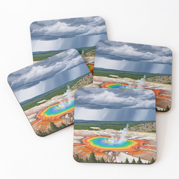 Item preview, Grand Prismatic Spring During a Storm designed and sold by VectorThread.