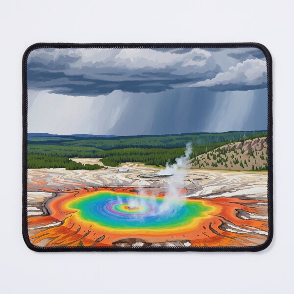 Item preview, Grand Prismatic Spring During a Storm designed and sold by VectorThread.