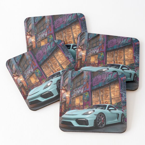 Item preview, Porsche 718 Cayman GT4 Vibrant Modern Art Print designed and sold by AutoPopStudio.