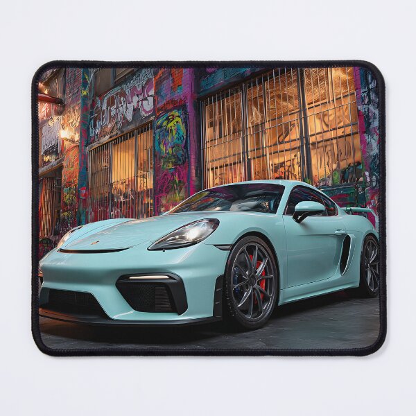 Item preview, Porsche 718 Cayman GT4 Vibrant Modern Art Print designed and sold by AutoPopStudio.