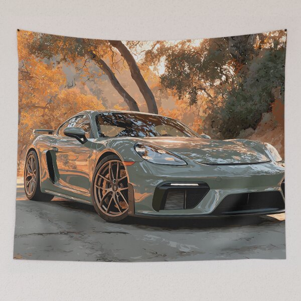Item preview, Porsche 718 Cayman GT4 Stylish Pop Art designed and sold by AutoPopStudio.