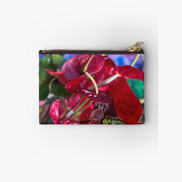 Item preview, Tropical Anthuriums Against Painted Sunset” designed and sold by TrisaThyme.