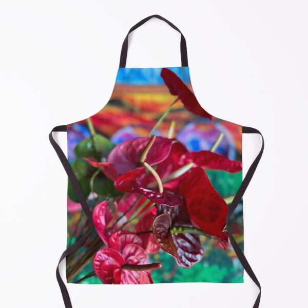 Item preview, Tropical Anthuriums Against Painted Sunset” designed and sold by TrisaThyme.