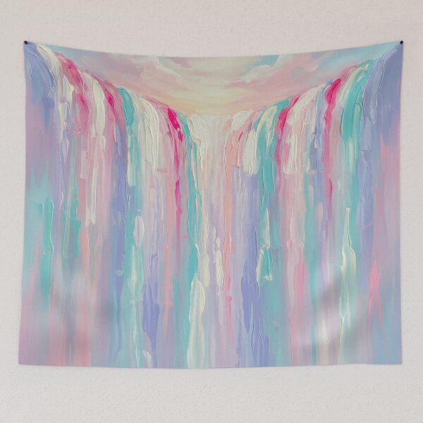 Item preview, Soft Pink Abstract Waterfall designed and sold by scicilysimonee.