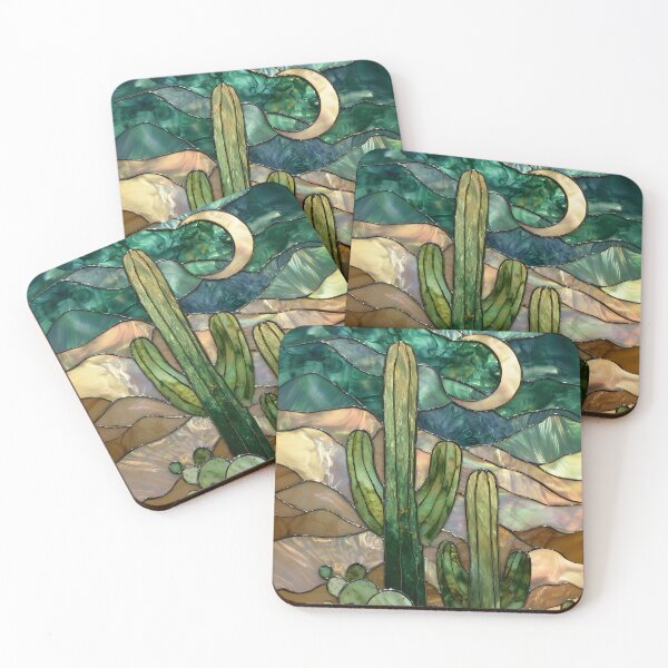 Item preview, Cactus Stained glass designed and sold by happywkndclub.
