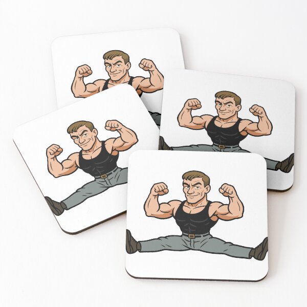 Item preview, Fighter champ Muscles from Brussels doing splits designed and sold by pixel-overdose.