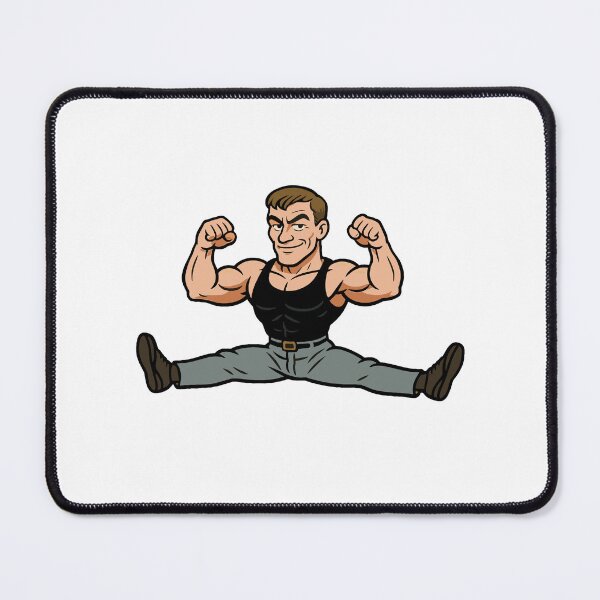 Item preview, Fighter champ Muscles from Brussels doing splits designed and sold by pixel-overdose.