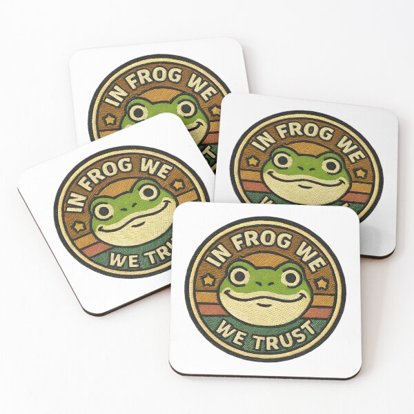 Item preview, In Frog We Trust funny frog lover design retro vintage amphibian humor quote designed and sold by ArtDesignTp.