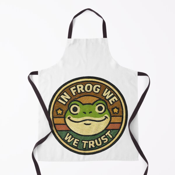 Item preview, In Frog We Trust funny frog lover design retro vintage amphibian humor quote designed and sold by ArtDesignTp.
