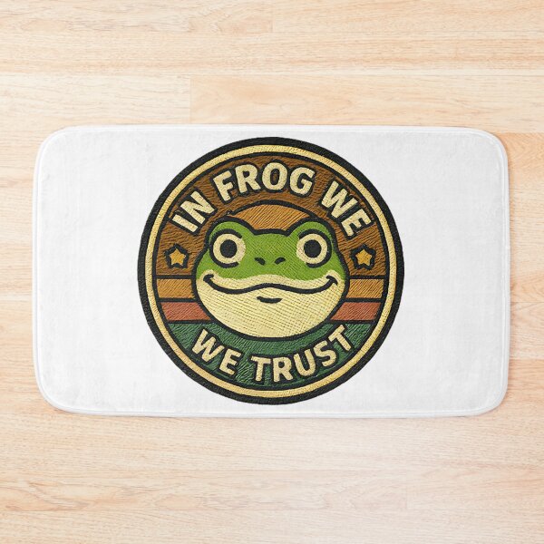 Item preview, In Frog We Trust funny frog lover design retro vintage amphibian humor quote designed and sold by ArtDesignTp.