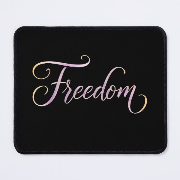 Item preview, Freedom Calligraphy – Pastel Gradient Script Typography designed and sold by creativerooney.