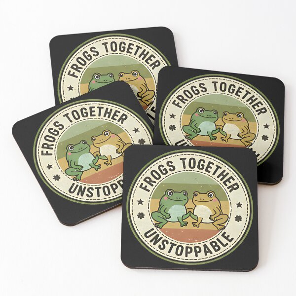 Item preview, Frogs Together Unstoppable friendship unity frog lover cute amphibian art designed and sold by ArtDesignTp.