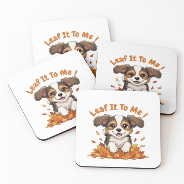Item preview, Leaf It To Me Beaglier Dog Running in Fall Leaves Cute Autumn designed and sold by The Real Life Symphony.