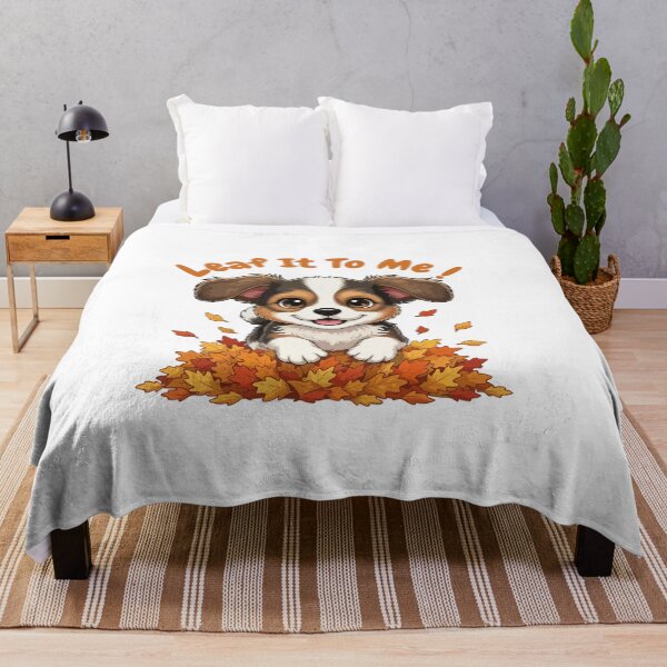 Item preview, Leaf It To Me Beaglier Dog Running in Fall Leaves Cute Autumn designed and sold by The Real Life Symphony.