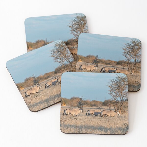 Item preview, Lantern Horns — Gemsbok Herd in Golden Grass, Africa designed and sold by DavideAntoniani.