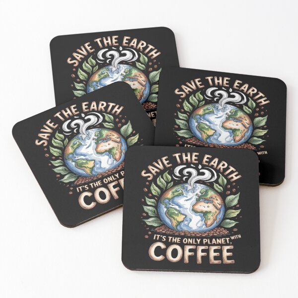 Item preview, save the earth - coffee lover - caffeine addict - eco friendly - planet earth - environmental awareness - sustainability - coffee and planet - eco lifestyle - climate change - green living designed and sold by JansenGS.
