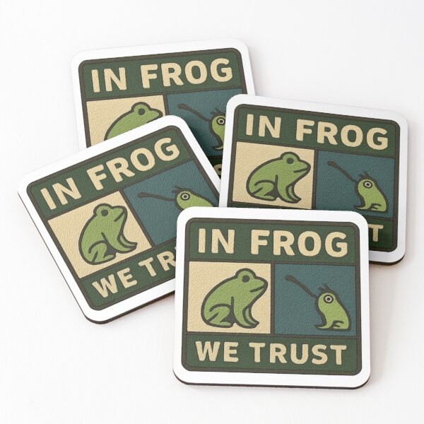 Item preview, In Frog We Trust frog and fly funny quote retro design amphibian humor designed and sold by ArtDesignTp.