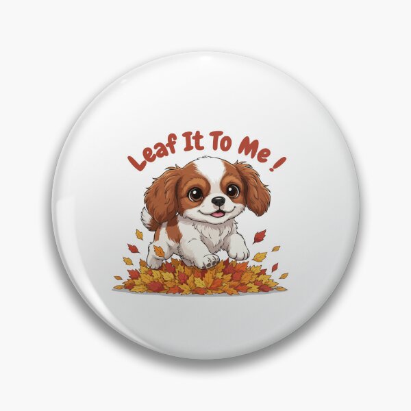 Item preview, Leaf It To Me English Toy Spaniel Dog Running in Fall Leaves Cute Autumn designed and sold by The Real Life Symphony.
