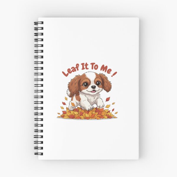Item preview, Leaf It To Me English Toy Spaniel Dog Running in Fall Leaves Cute Autumn designed and sold by The Real Life Symphony.