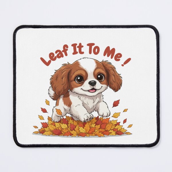 Item preview, Leaf It To Me English Toy Spaniel Dog Running in Fall Leaves Cute Autumn designed and sold by The Real Life Symphony.