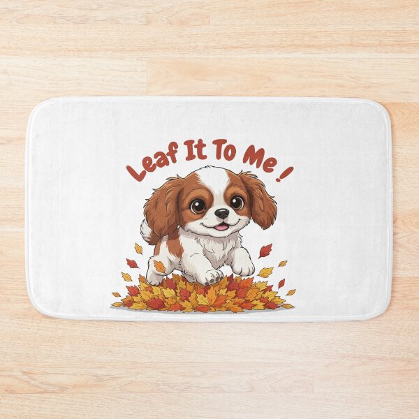Item preview, Leaf It To Me English Toy Spaniel Dog Running in Fall Leaves Cute Autumn designed and sold by The Real Life Symphony.
