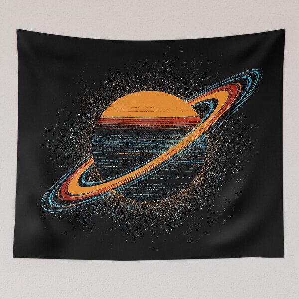 Item preview, Retro Saturn Rings – Cosmic Space Art designed and sold by Mythic Legends Digital.