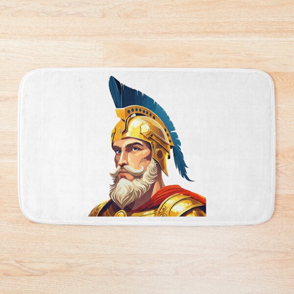 Item preview, Portrait of ancient greek warrior, Strong male figure in helmet and armor, Parmenion or Parmenio Macedonian general and strategos designed and sold by Danler.