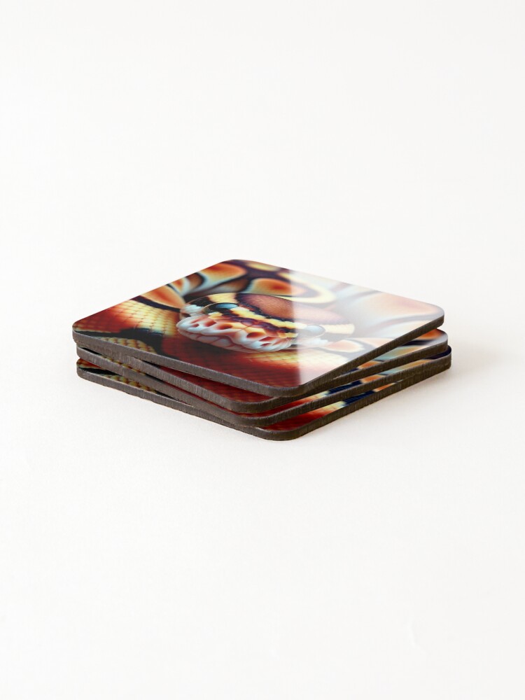 Thumbnail 4 of 5, Coasters (Set of 4), Ball python  designed and sold by Jasonhuntsmith.