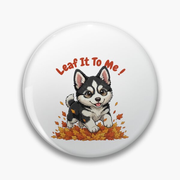 Item preview, Leaf It To Me Gerberian Shepsky Dog Running in Fall Leaves Cute Autumn designed and sold by The Real Life Symphony.
