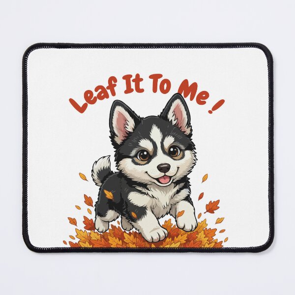 Item preview, Leaf It To Me Gerberian Shepsky Dog Running in Fall Leaves Cute Autumn designed and sold by The Real Life Symphony.