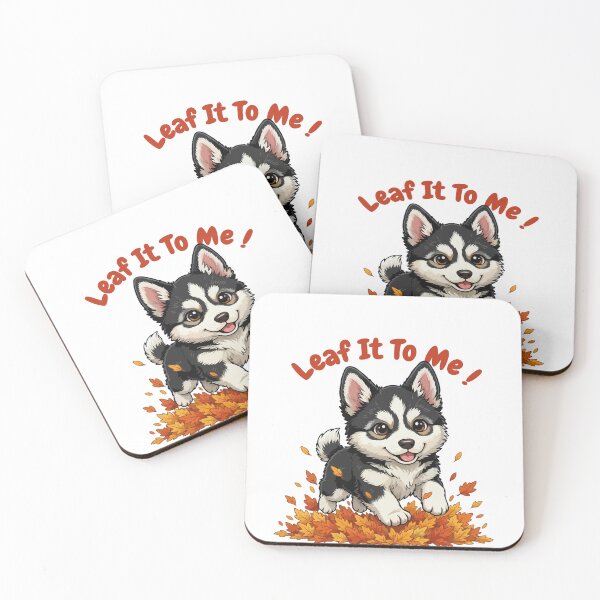 Item preview, Leaf It To Me Gerberian Shepsky Dog Running in Fall Leaves Cute Autumn designed and sold by The Real Life Symphony.