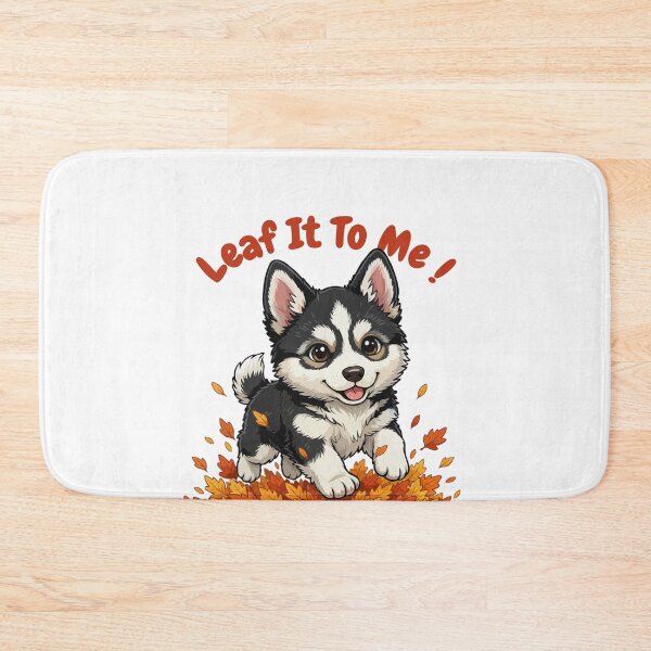 Item preview, Leaf It To Me Gerberian Shepsky Dog Running in Fall Leaves Cute Autumn designed and sold by The Real Life Symphony.
