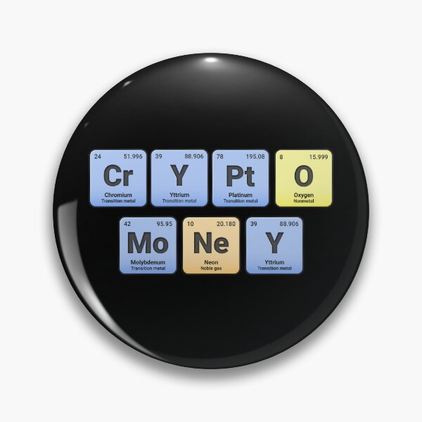 Item preview, Crypto Money,  Periodic Table Elements, Personalized Chemistry Design, Science Gift for Nerds & Students designed and sold by chipmuckdesignn.