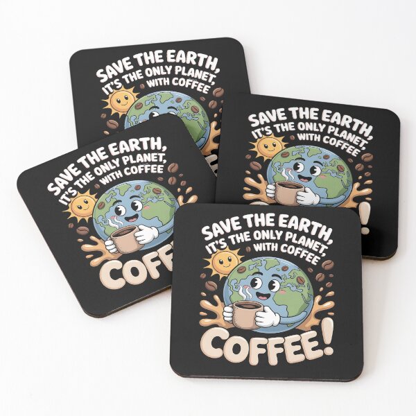 Item preview, save the earth - coffee lover - caffeine addict - eco friendly - planet earth - environmental awareness - sustainability - coffee and planet - eco lifestyle - climate change - green living designed and sold by JansenGS.