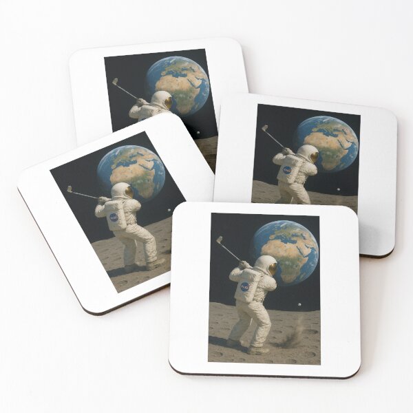 Item preview, Astronaut plays golf on the moon designed and sold by Gletschie.